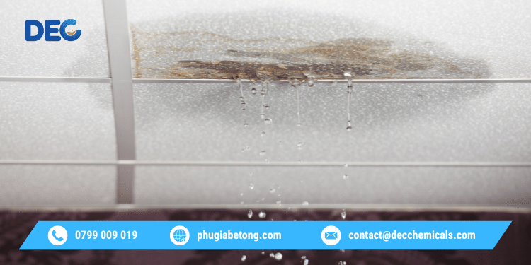 Phụ gia chống thấm: 03 sai lầm thường gặp khi xử lý thấm dột và cách tránh hiệu quả 3 Phụ gia bê tông DEC